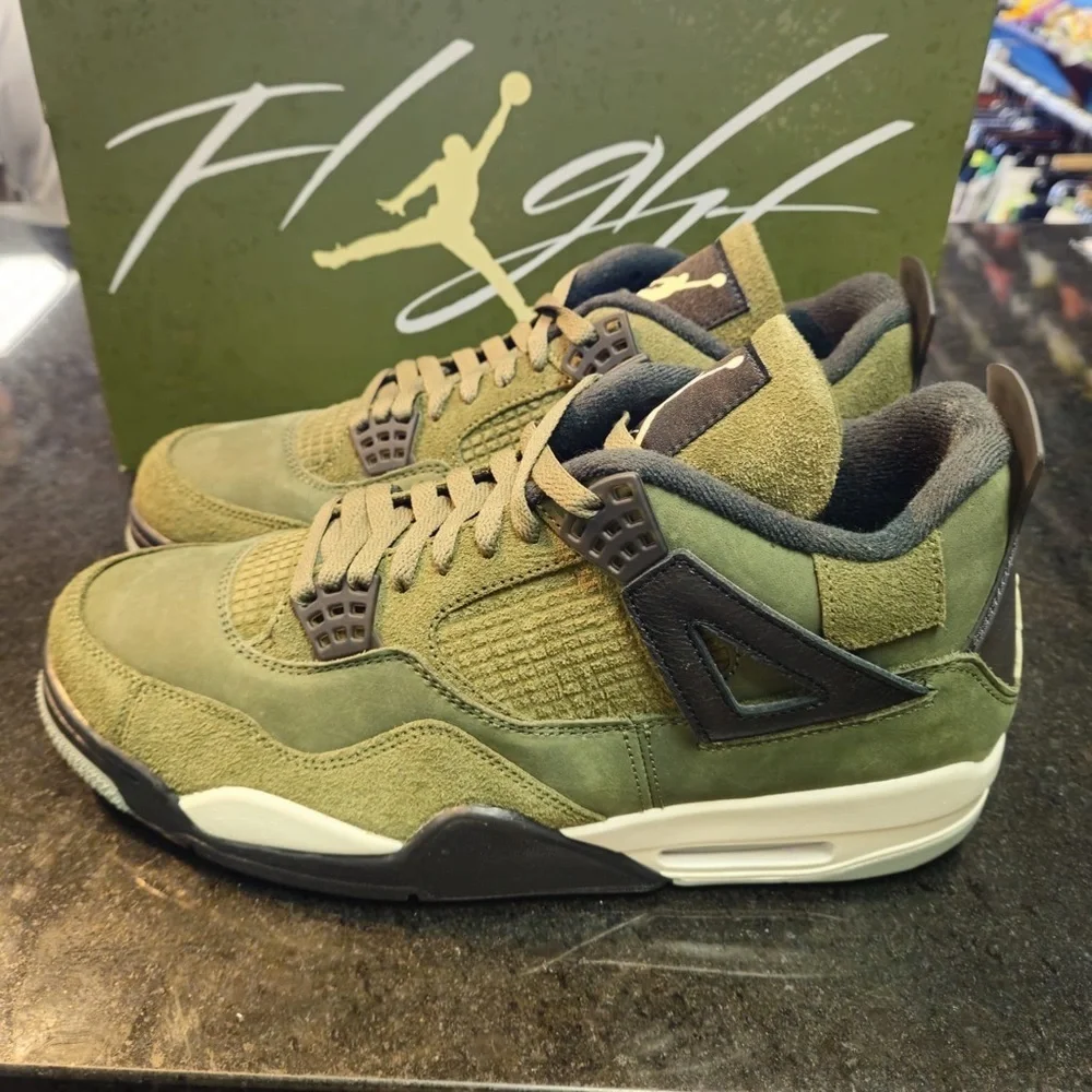 Nike Air Jordan 4 Retro SE Craft Medium Olive sz 12